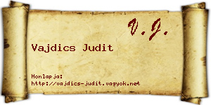 Vajdics Judit névjegykártya